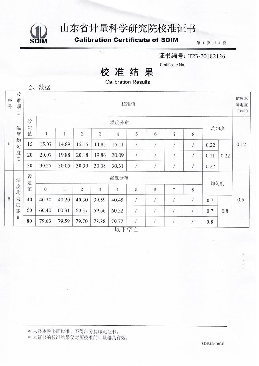 河北華檢計量檢測有限公司-溫濕度檢定箱案例